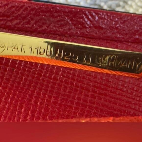 Vintage Goatskin Leather Kisslock Wallet 1960s Original Paperwork RICO Ostrich - Picture 10 of 10